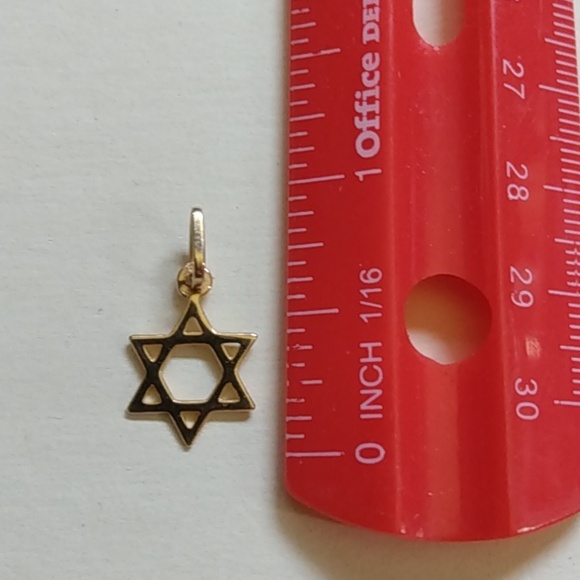 18k yellow gold Star of David pendant - Picture 2 of 3